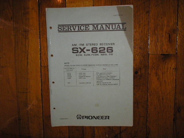 pioneer sx 626 service manual