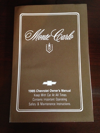 2000 monte carlo owners manual