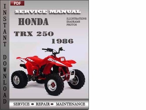 1986 honda trx 250 owners manual