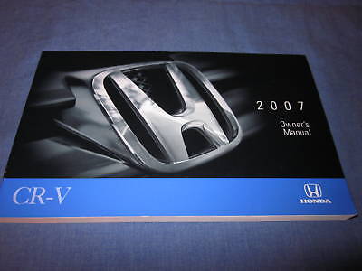 2007 honda cr v owners manual