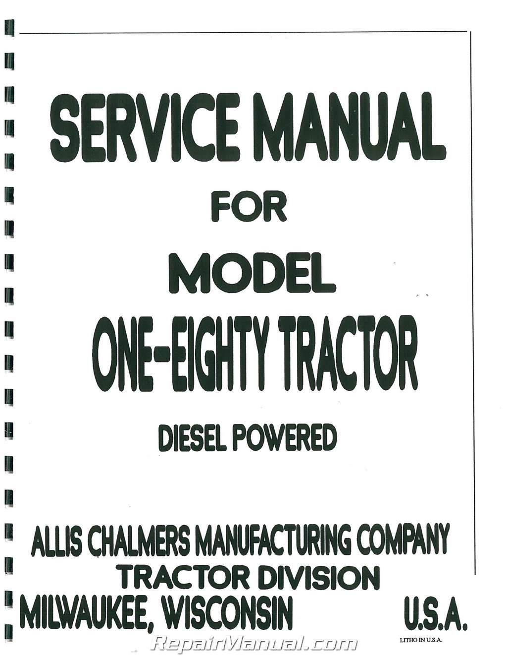 allis chalmers 180 service manual
