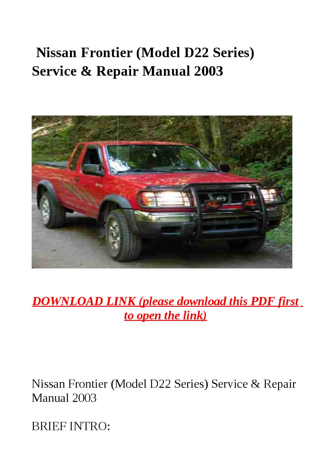 2015 nissan frontier service manual