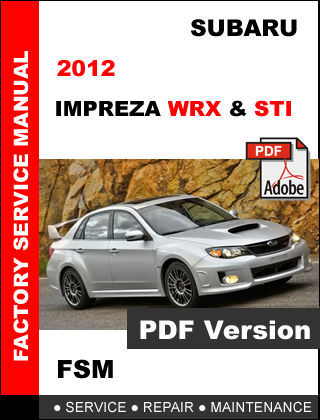 2012 subaru impreza service manual