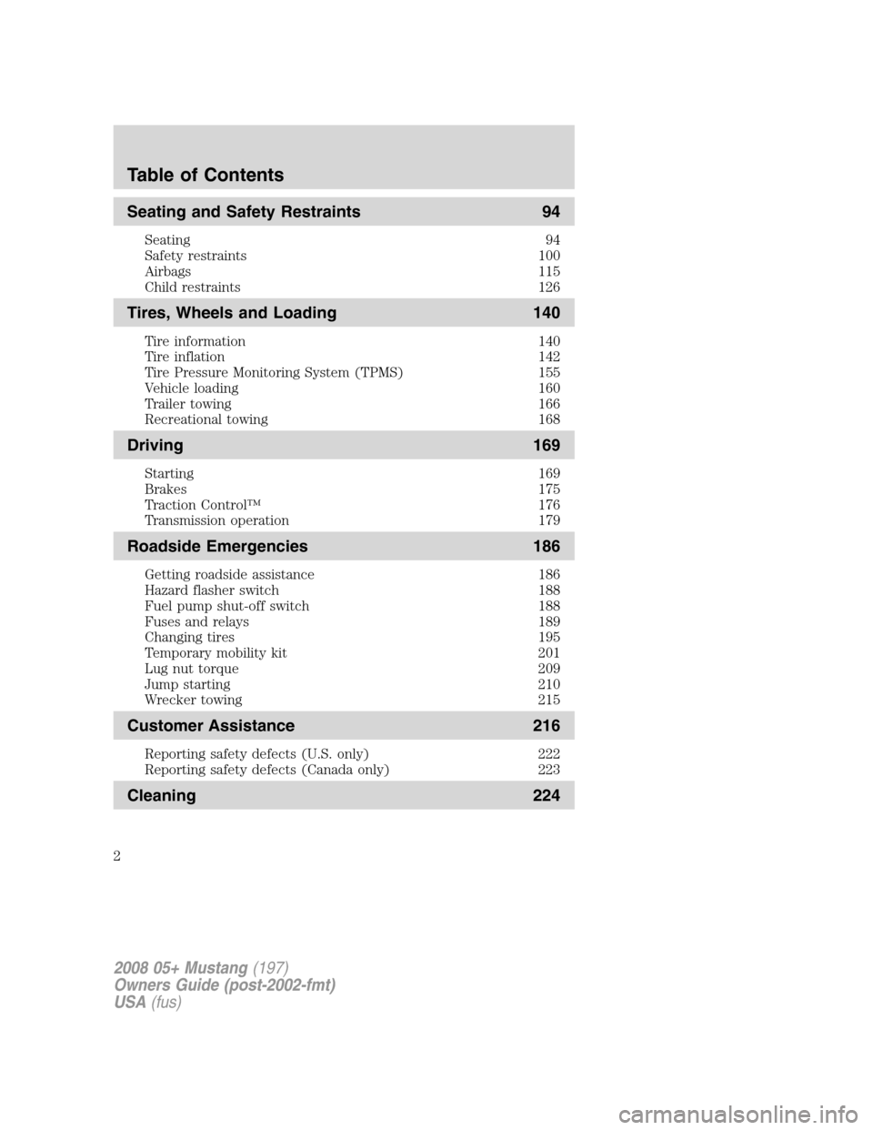 2008 mustang owners manual pdf