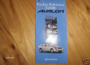 2002 toyota avalon xls owners manual