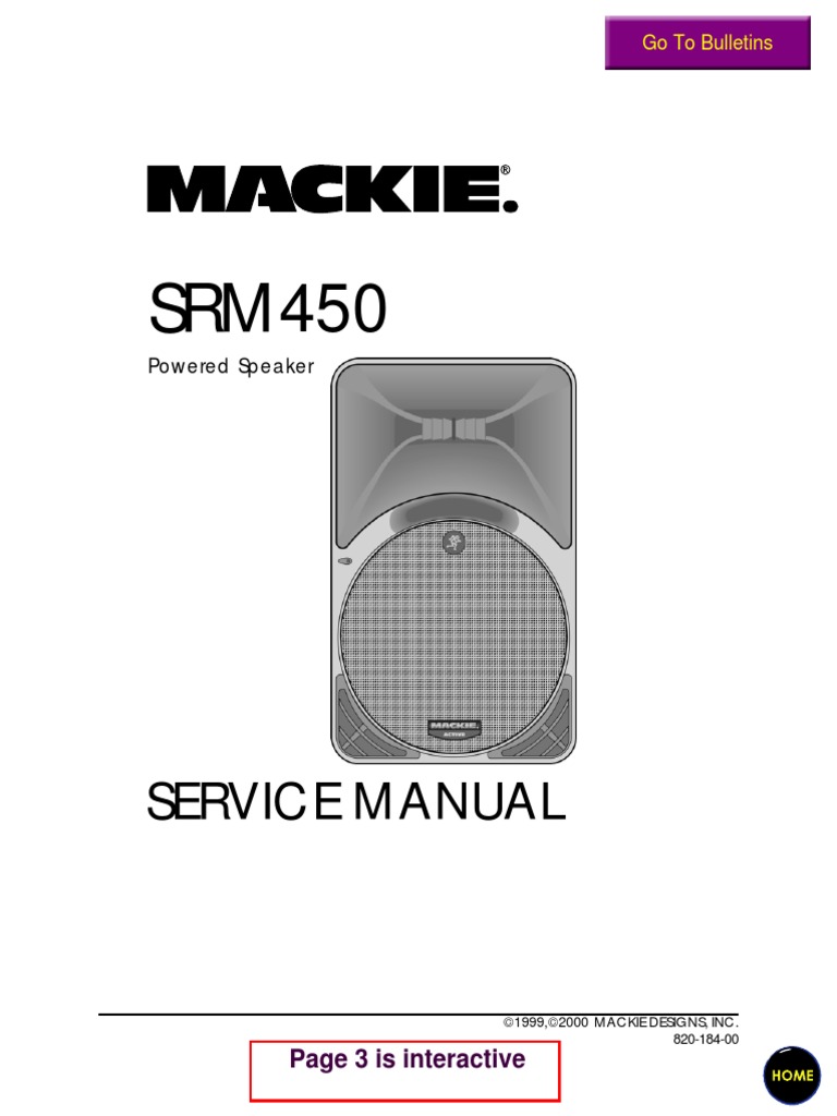 mackie srm 450 service manual