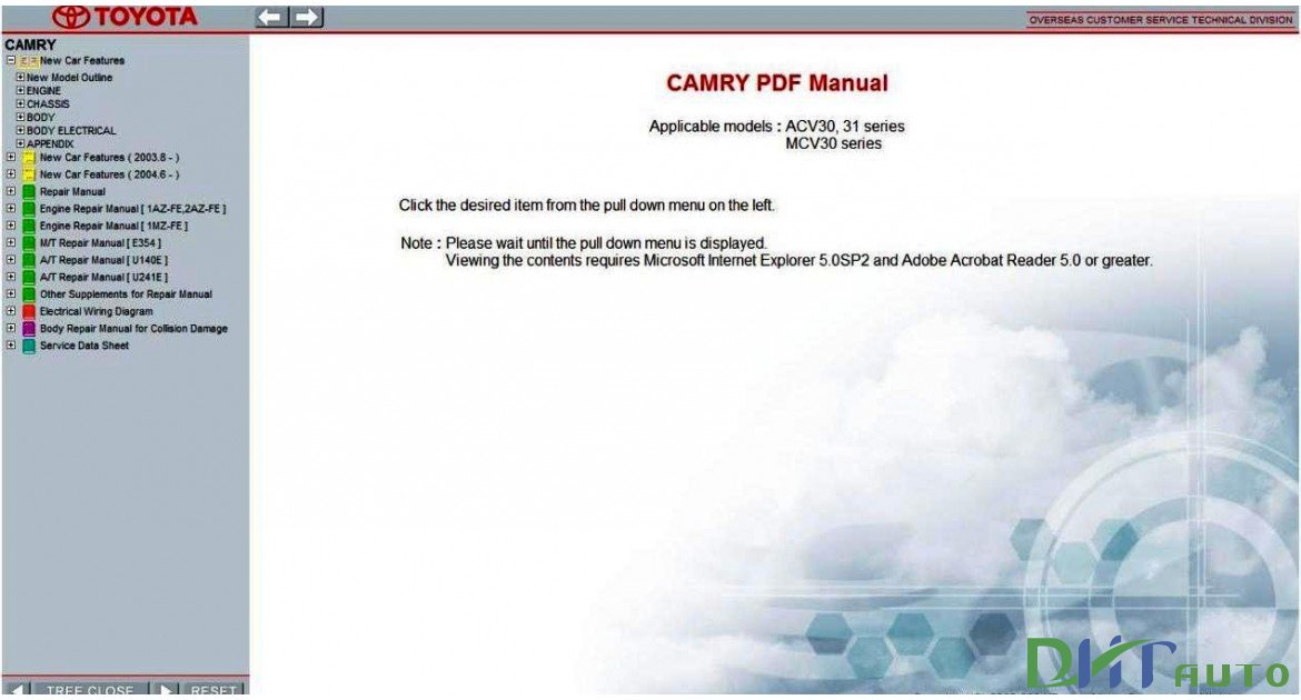 2005 toyota camry service manual