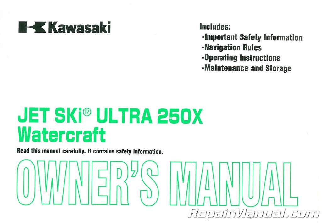 2008 kawasaki ultra 250x owners manual