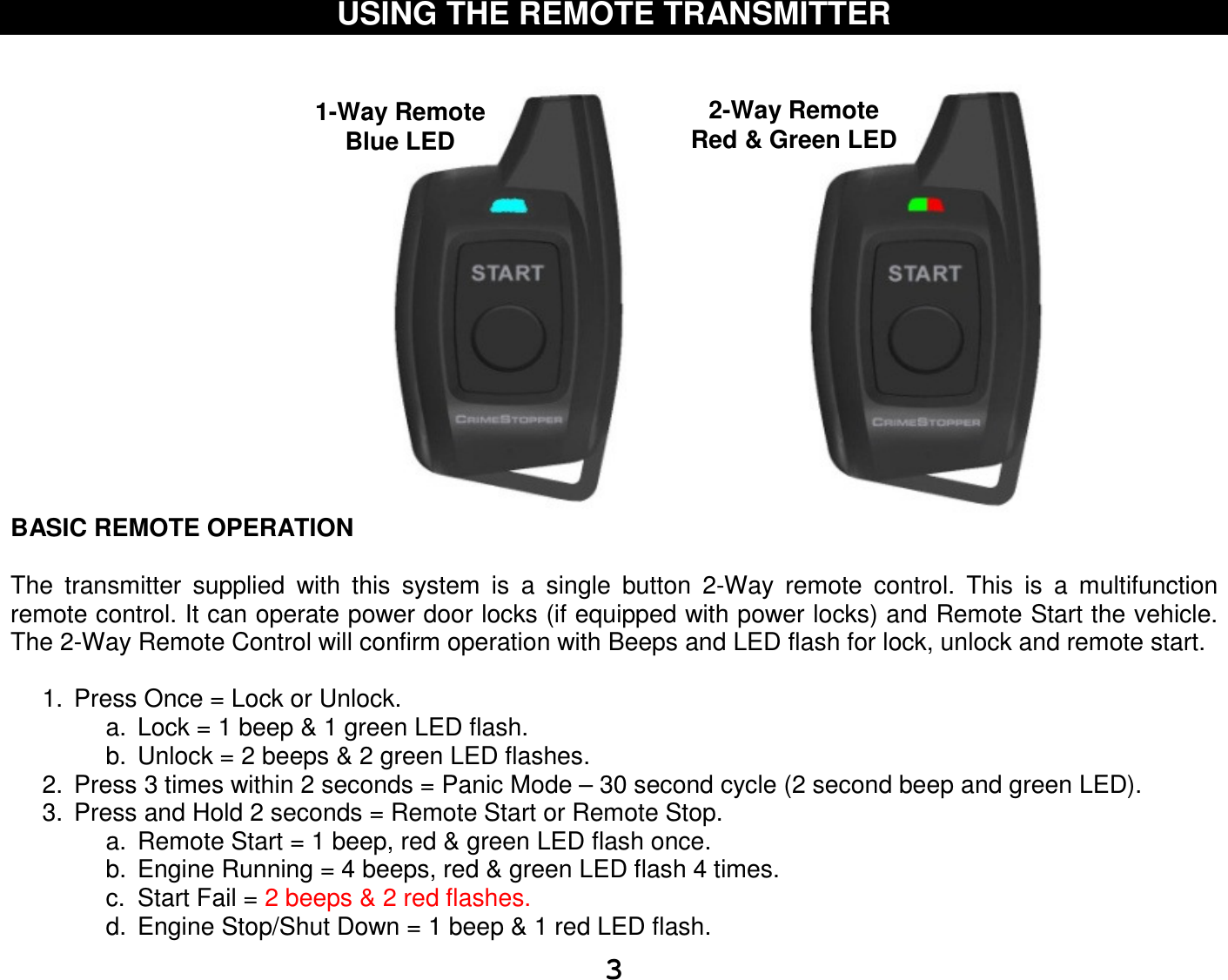 cool start remote starter user manual