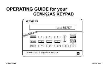 napco gem p1632 user manual