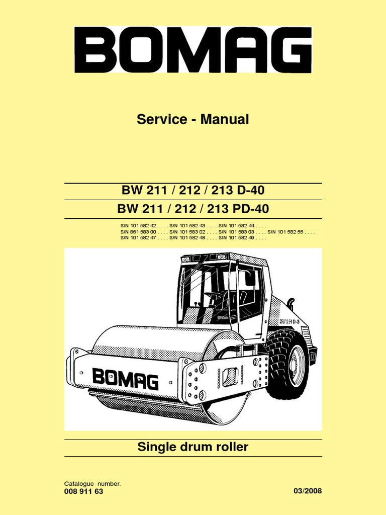 bomag bw211d 50 service manual