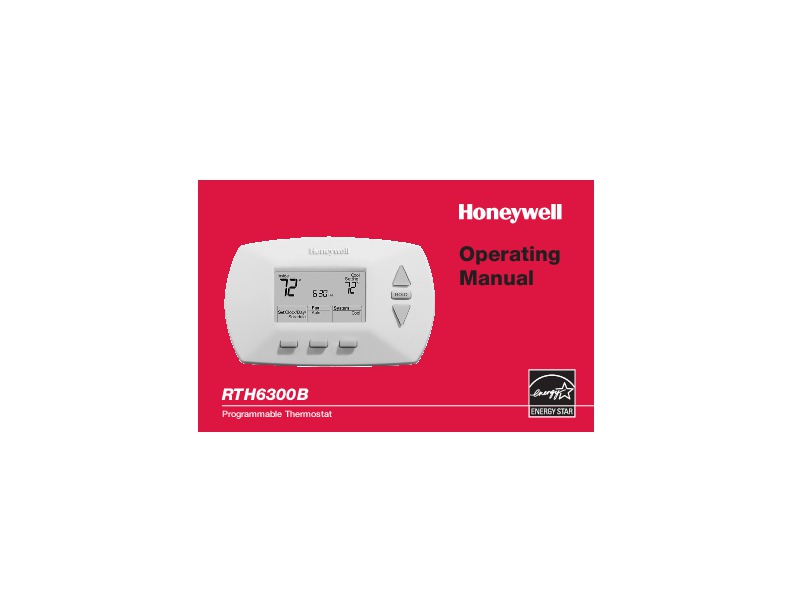 honeywell commercial thermostat user manual